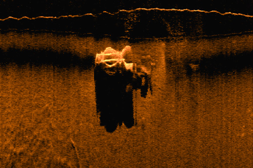 Caisson Side Scan Sonar Image