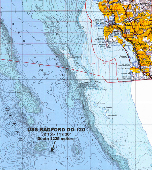 USS RADFORD Map